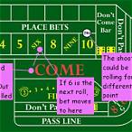 come bet craps